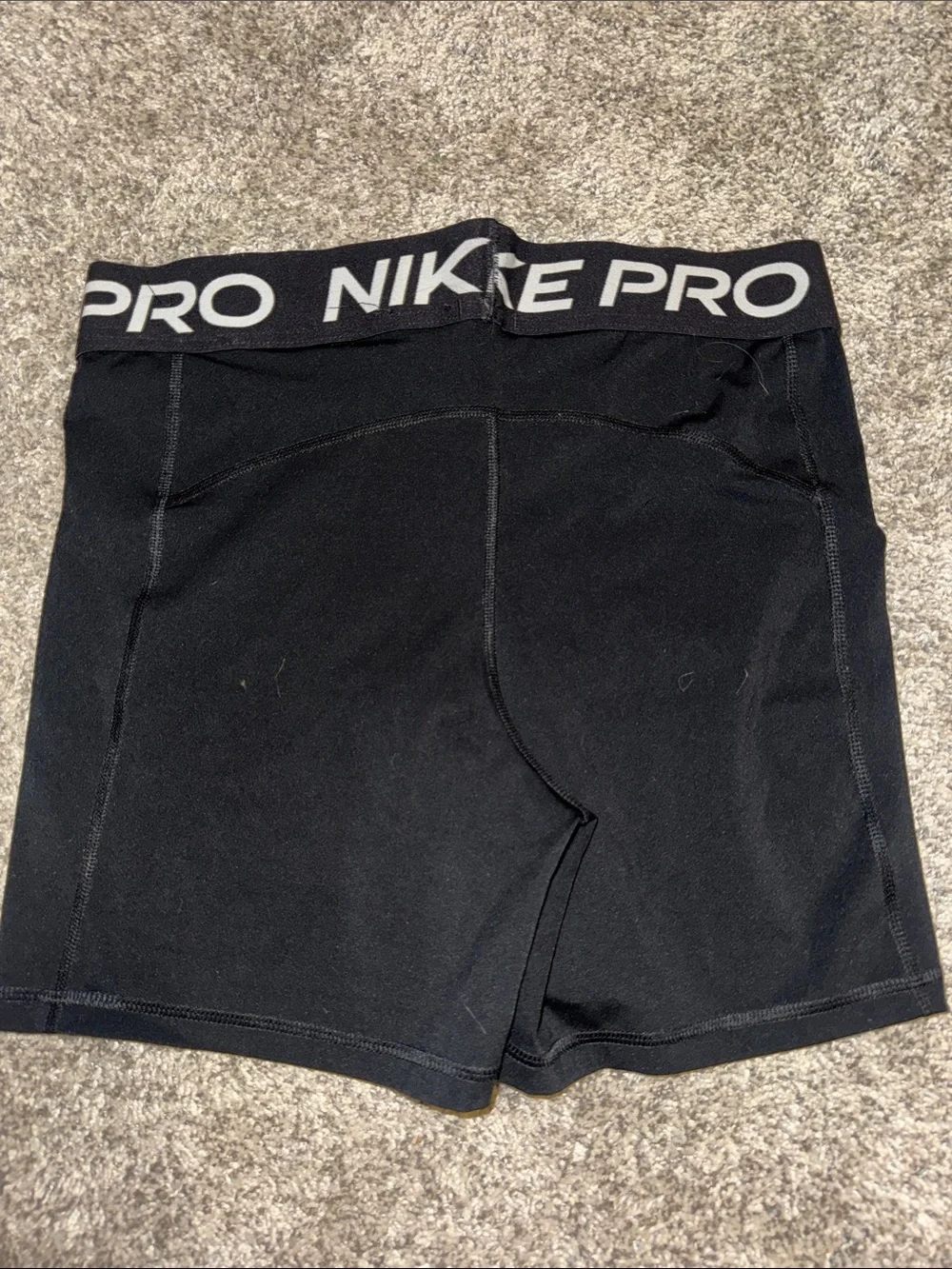 Nike Black Compression Training Shorts with White Swoosh